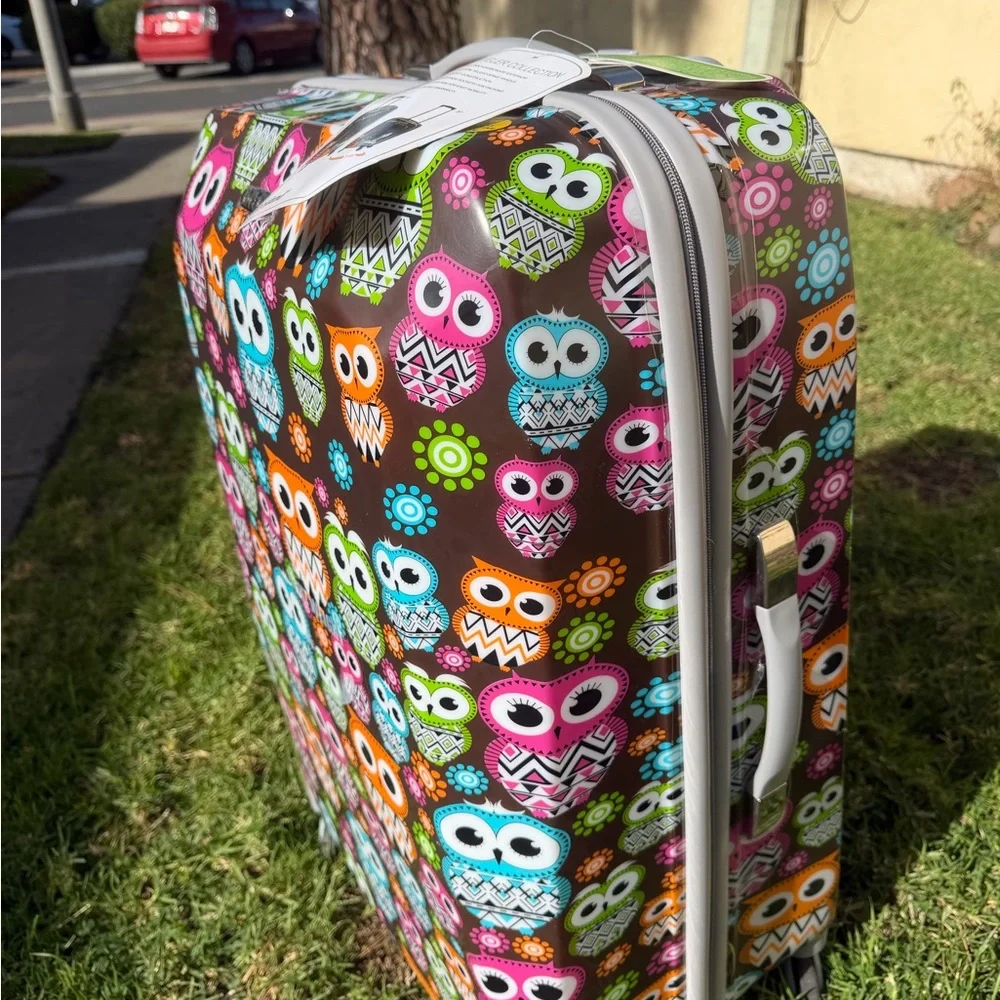 Colorful Owl Pattern Suitcase Cover (includes 2) - Picture 4 of 9